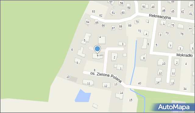 Borówiec, Osiedle Zielona Polana, 7, mapa Borówiec