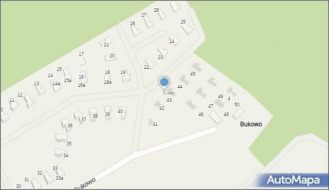 Borowy Młyn, Ostoja Bukowo, 43a, mapa Borowy Młyn