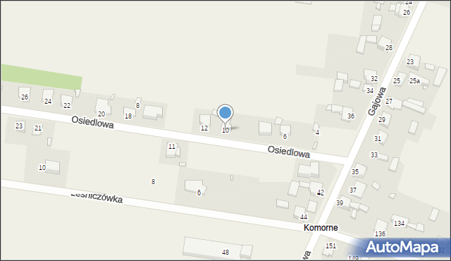 Brudzowice, Osiedlowa, 10, mapa Brudzowice