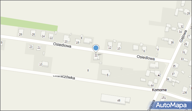 Brudzowice, Osiedlowa, 11, mapa Brudzowice