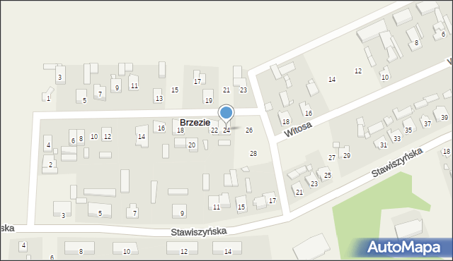 Brzezie, Osiedlowa, 24, mapa Brzezie