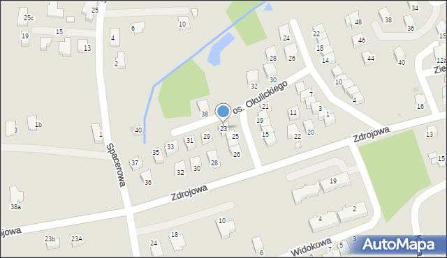 Brzozów, Osiedle Okulickiego Leopolda, gen., 23, mapa Brzozów
