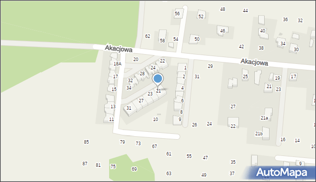 Brzozówka, Osiedle Ciche, 21, mapa Brzozówka