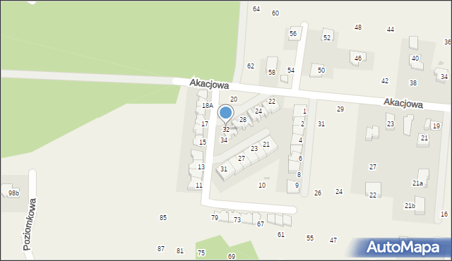 Brzozówka, Osiedle Ciche, 32, mapa Brzozówka