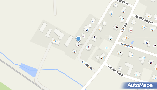 Brzozówka, Osikowa, 6, mapa Brzozówka