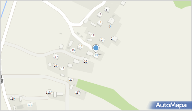 Bucze, Osiedle Zaciszne, 13, mapa Bucze