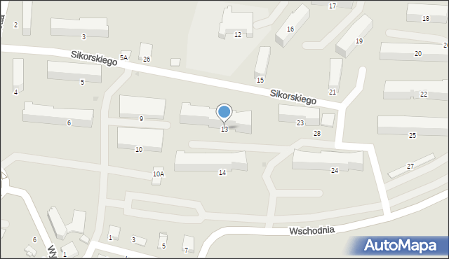 Busko-Zdrój, Osiedle Sikorskiego Władysława, gen., 13, mapa Busko-Zdrój
