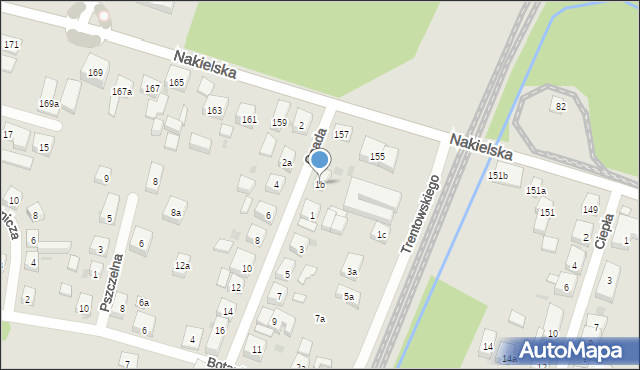 Bydgoszcz, Osada, 1b, mapa Bydgoszczy