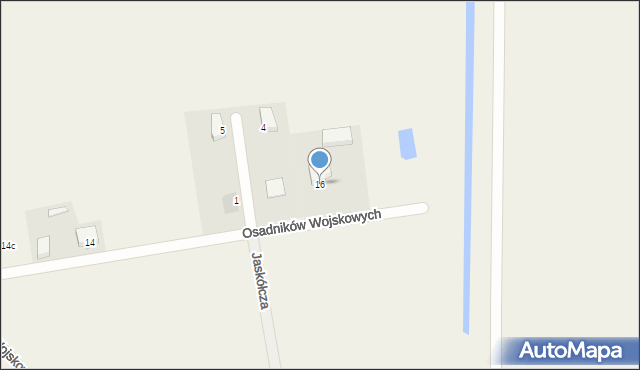 Cedry Wielkie, Osadników Wojskowych, 16, mapa Cedry Wielkie