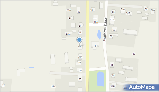 Cedry Wielkie, Osadników Wojskowych, 41, mapa Cedry Wielkie