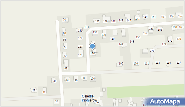 Charbielin, Osiedle Pionierów, 130, mapa Charbielin
