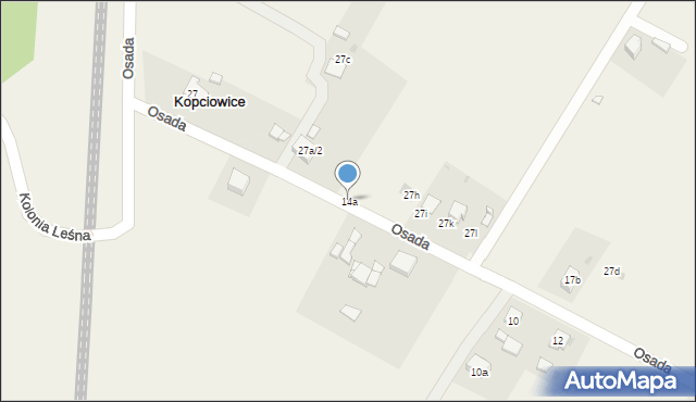 Chełm Śląski, Osada, 14a, mapa Chełm Śląski