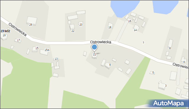 Chmielów, Ostrowiecka, 11, mapa Chmielów