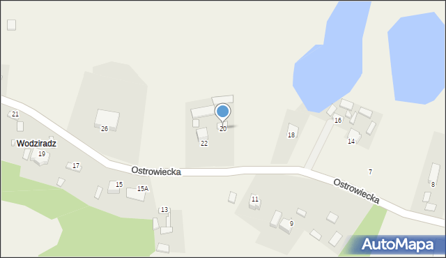 Chmielów, Ostrowiecka, 20, mapa Chmielów