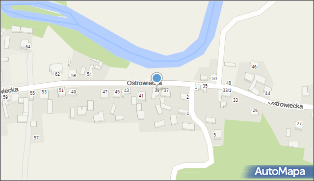 Chmielów, Ostrowiecka, 39, mapa Chmielów