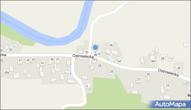 Chmielów, Ostrowiecka, 48, mapa Chmielów