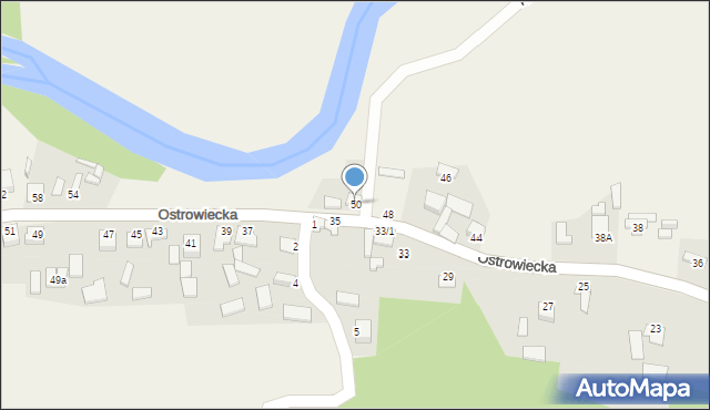 Chmielów, Ostrowiecka, 50, mapa Chmielów