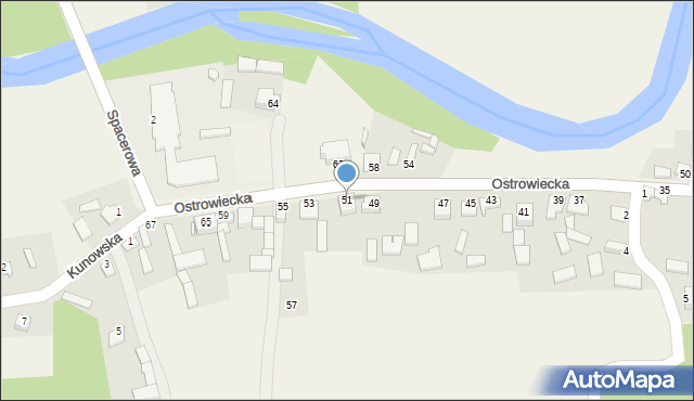Chmielów, Ostrowiecka, 51, mapa Chmielów