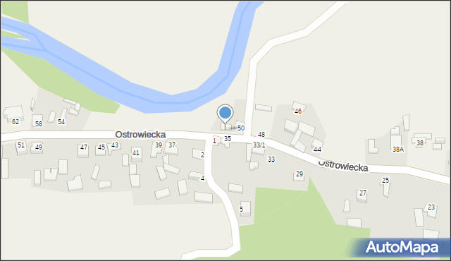 Chmielów, Ostrowiecka, 52, mapa Chmielów