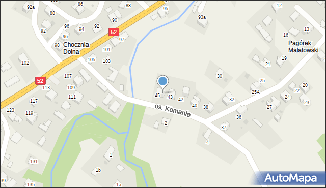 Chocznia, Osiedle Malatowskie, 44, mapa Chocznia