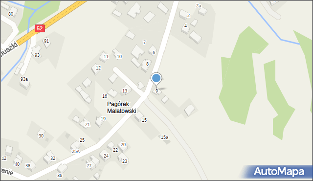 Chocznia, Osiedle Malatowskie, 9, mapa Chocznia