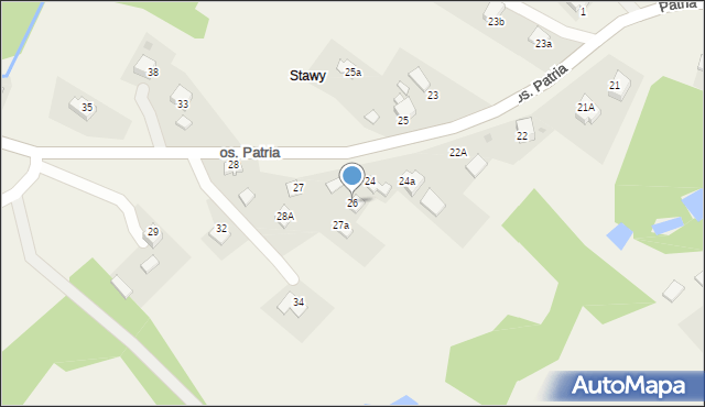 Chocznia, Osiedle Patria, 26, mapa Chocznia