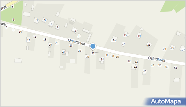 Chomentów-Puszcz, Osiedlowa, 32, mapa Chomentów-Puszcz