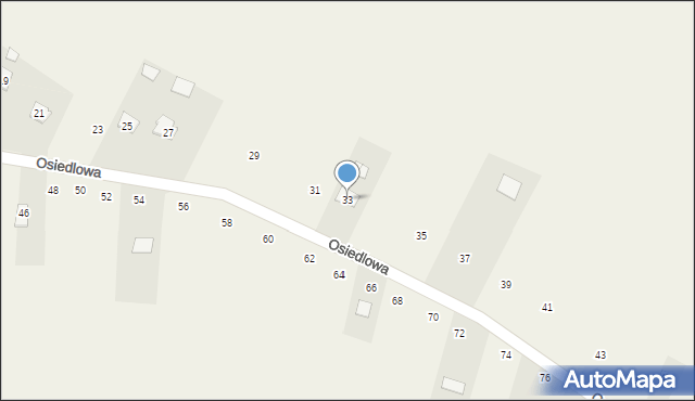 Chomentów-Puszcz, Osiedlowa, 33, mapa Chomentów-Puszcz