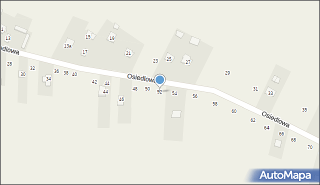 Chomentów-Puszcz, Osiedlowa, 52, mapa Chomentów-Puszcz