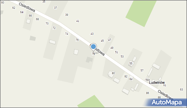 Chomentów-Puszcz, Osiedlowa, 78, mapa Chomentów-Puszcz