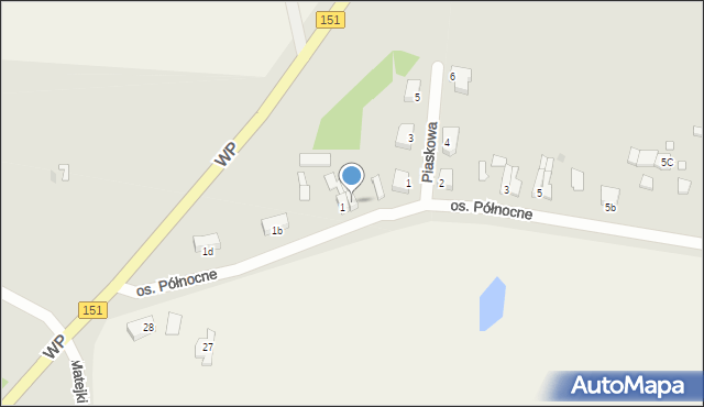 Choszczno, Osiedle Północne, 1A, mapa Choszczno