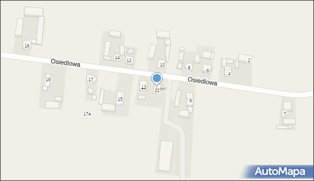 Chrzan, Osiedlowa, 11, mapa Chrzan