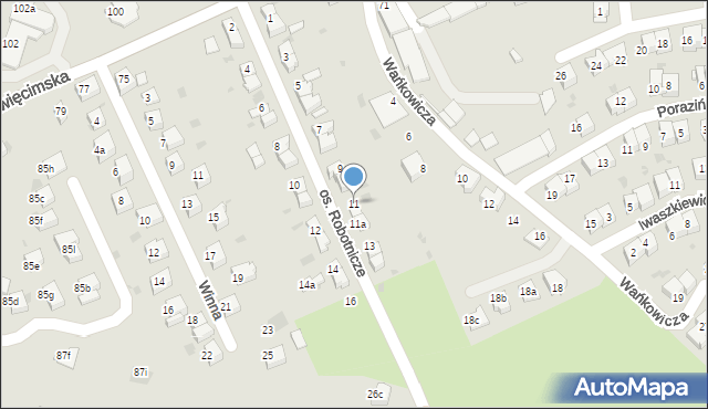 Chrzanów, Osiedle Robotnicze, 11, mapa Chrzanów