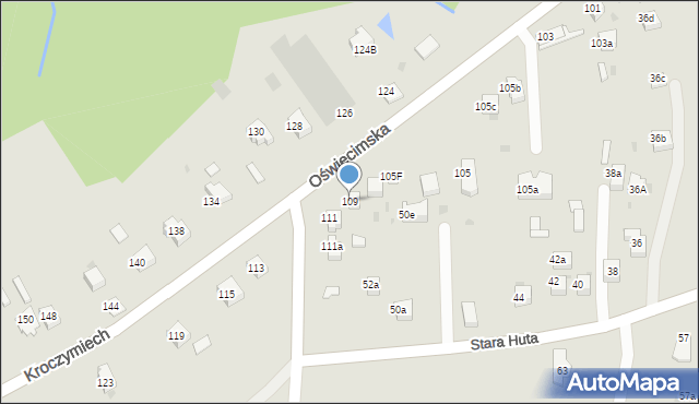 Chrzanów, Oświęcimska, 109, mapa Chrzanów