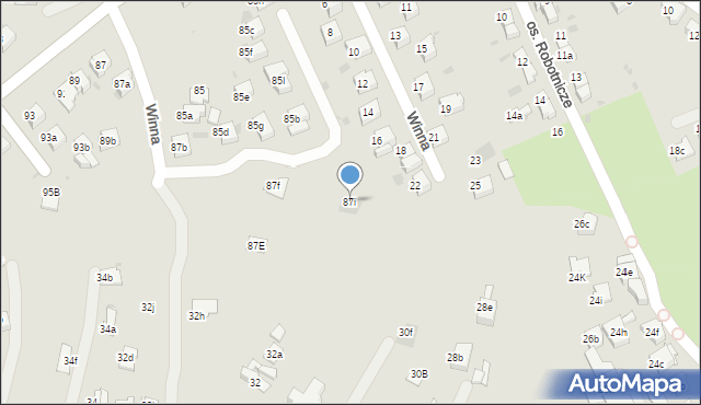 Chrzanów, Oświęcimska, 87j, mapa Chrzanów