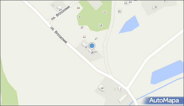 Chrzypsko Małe, Osiedle Brzozowe, 15, mapa Chrzypsko Małe
