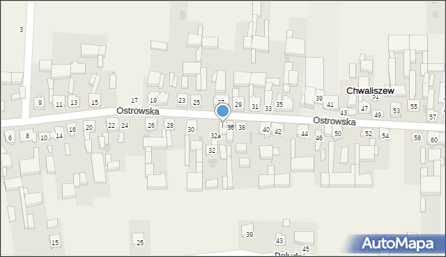 Chwaliszew, Ostrowska, 34, mapa Chwaliszew