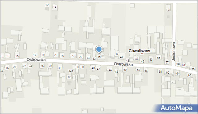 Chwaliszew, Ostrowska, 35, mapa Chwaliszew