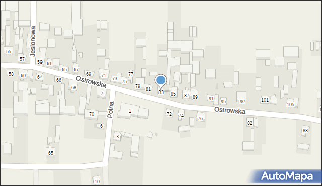 Chwaliszew, Ostrowska, 83, mapa Chwaliszew