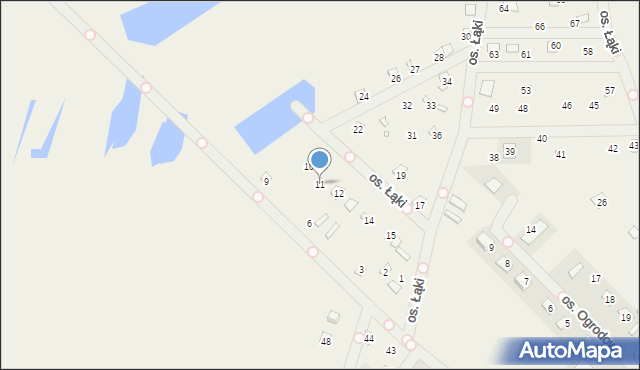 Cichowo, Osiedle Łąki, 11, mapa Cichowo