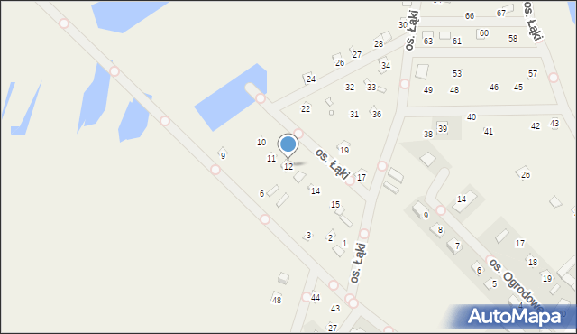 Cichowo, Osiedle Łąki, 12, mapa Cichowo