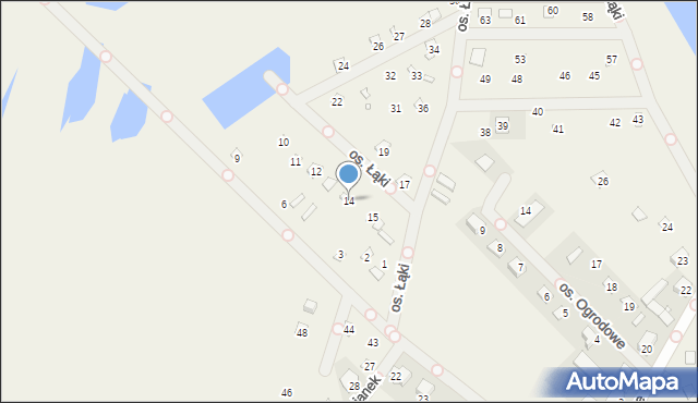 Cichowo, Osiedle Łąki, 14, mapa Cichowo