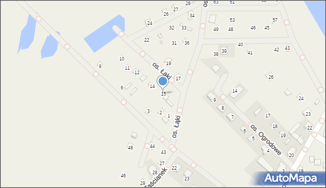 Cichowo, Osiedle Łąki, 15, mapa Cichowo
