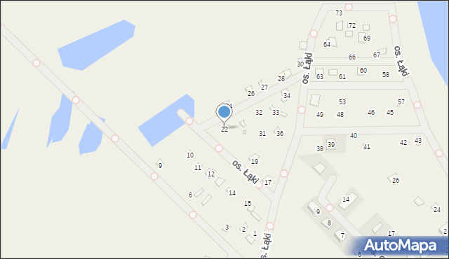 Cichowo, Osiedle Łąki, 22, mapa Cichowo