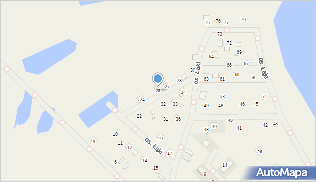 Cichowo, Osiedle Łąki, 26, mapa Cichowo