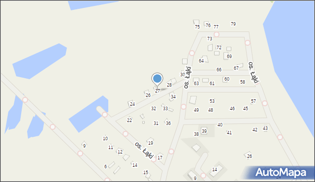 Cichowo, Osiedle Łąki, 27, mapa Cichowo