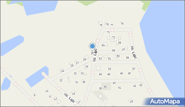 Cichowo, Osiedle Łąki, 30, mapa Cichowo