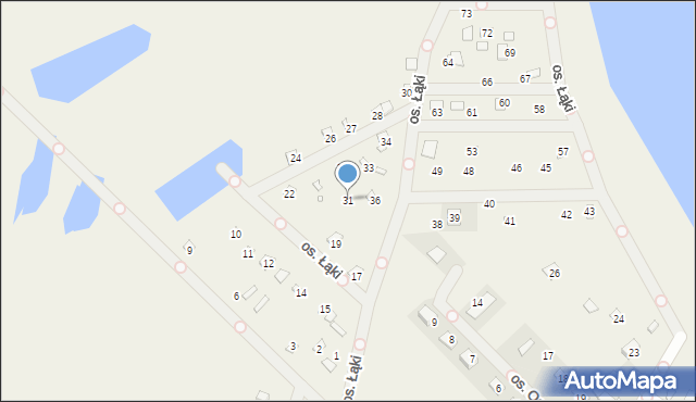 Cichowo, Osiedle Łąki, 31, mapa Cichowo