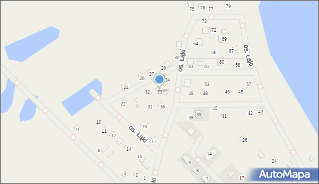 Cichowo, Osiedle Łąki, 33, mapa Cichowo