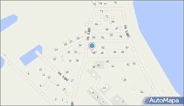 Cichowo, Osiedle Łąki, 50, mapa Cichowo